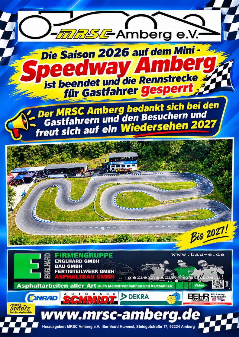 Mini-Speedway &uuml;ber den Winter geschlossen !!